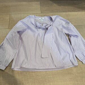 CPC CHILDRENSWEAR GIRLS PURPLE PLAID BLOUSE SIZE 10